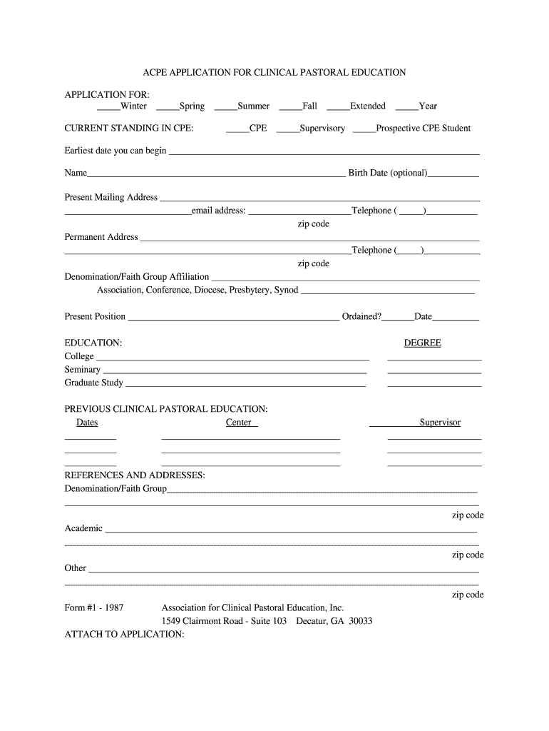 Fillable Online Clevelandclinic Acpe Application Fillable Form Fax
