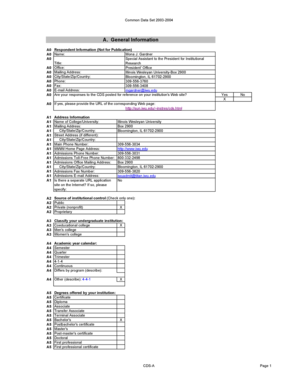 Common Data Set 2003-2004