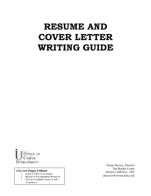 RESUME AND COVER LETTER WRITING GUIDE - Immaculata ... - immaculata