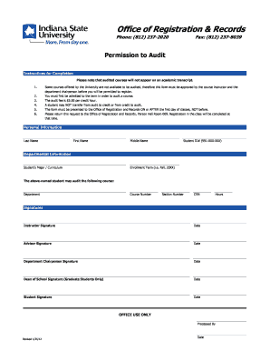 Permission to Audit Form