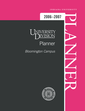 Weekly calendar - University Division Planner 2006-2007 (PDF) - Indiana University - indiana