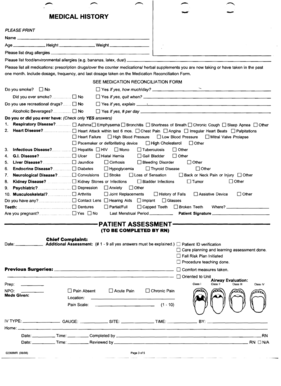 Medical History Form