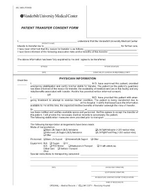 Patient Transfer Consent Form