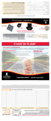 Cruisin’ for St. Jude Sponsor Form