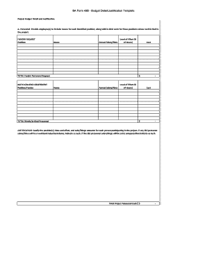 Ngo budget example - BA Form 42B - Budget Detail/Justification Template Project Budget Detail and Justification A - jsu