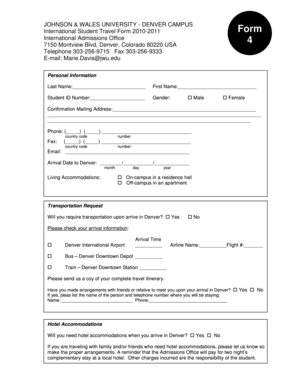 Denver ISS Travel Form - jwu