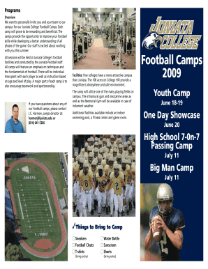 Football Camps 2009 - Juniata College - juniata