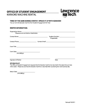 videoke rental agreement