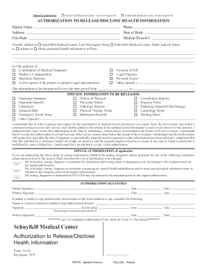 Authorization to Release Health Information