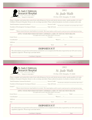 St. Jude Walk Donation Submission Form