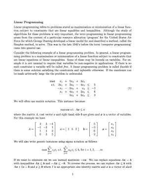 Fillable Online Linear programming refers to problems stated as ...