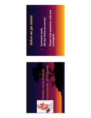 Pediatric Acute Bacterial Conjunctivitis Survey