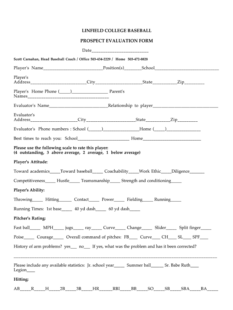 Printable Baseball Tryout Registration Form Printable Word Searches