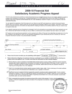 Satisfactory Academic Progress Appeal