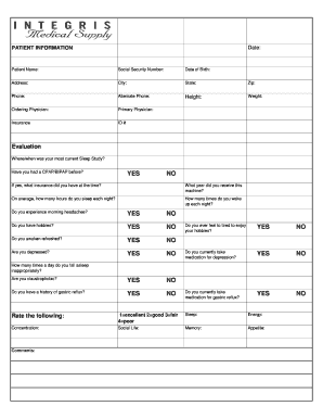 Patient Information Form