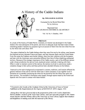 Fillable Online A History of the Caddo Indians Fax Email Print - pdfFiller
