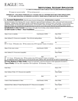 Institutional Account Application