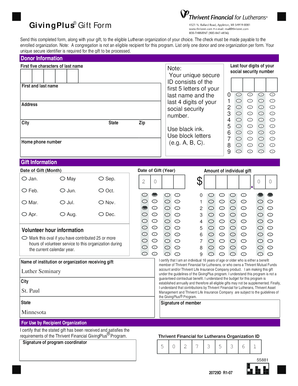 GivingPlus Gift Form