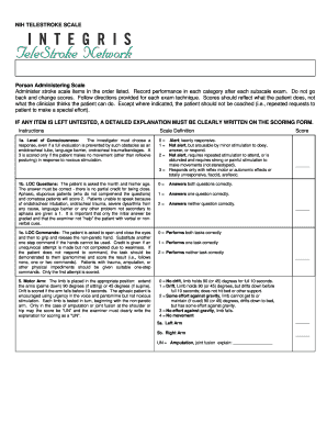 NIH Telestroke Scale