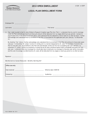 St. Jude Legal Plan Enrollment Form