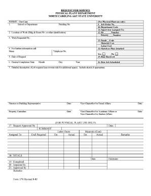Request for Service Form