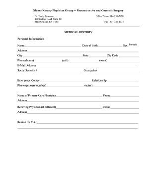 Medical History Form