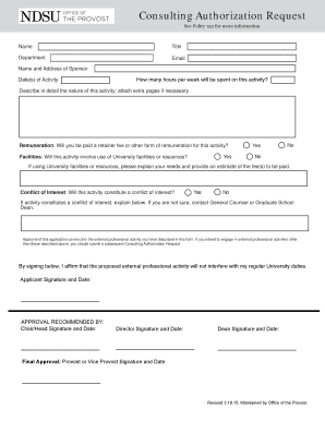 Consulting Authorization Request