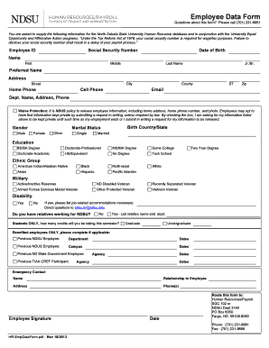 Employee Data Form