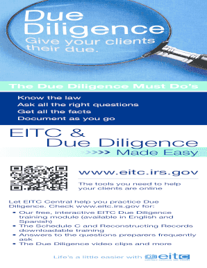 IRS EITC Due Diligence Guide