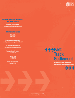 IRS Fast Track Settlement Application