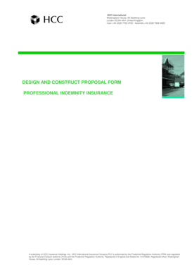 Design and Construct Proposal Form