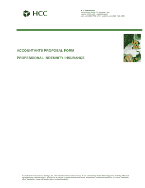 Accountants Proposal Form