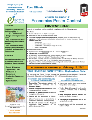 Economics Poster Contest Entry Form