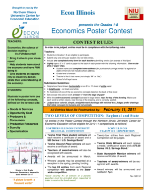 Economics Poster Contest Entry Form