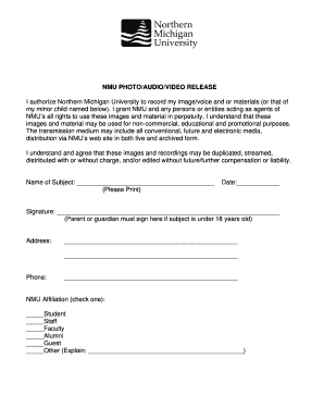 nmu consent form