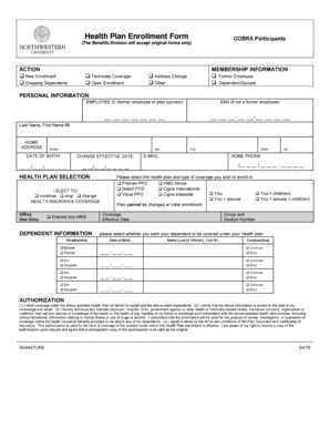Health Plan Enrollment Form