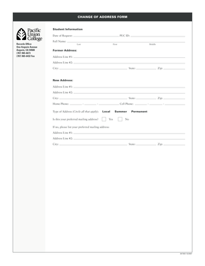 Change of Address Form