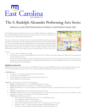 S. Rudolph Alexander Performing Arts Series Membership Application