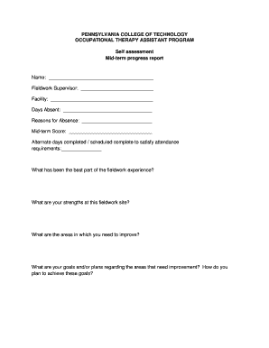 Student Mid-Term Assessment Form - Pennsylvania College of ... - pct