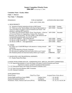 Senate Committee Priority Form - psu