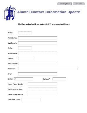 Alumni Contact Information Update Form
