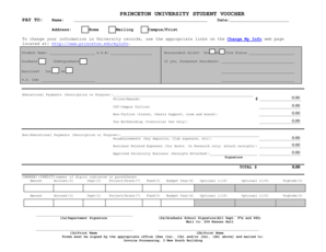 Princeton University Student Voucher