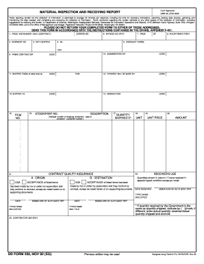 Material Inspection and Receiving Report