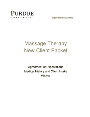 Format of history taking - massage therapy purdue university form