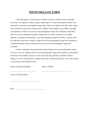 Photo Release Form