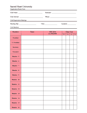 Monthly attendance calendar template - Pdf fillable attendance roster form