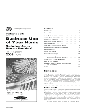 IRS Publication 587 Business Use of Home