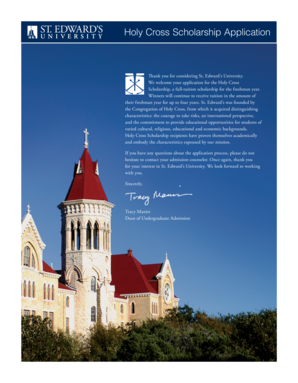 Holy Cross Scholarship Application