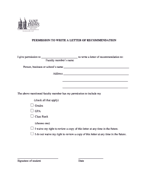letter of recommendation fill in