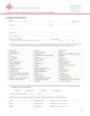 Common Application Supplement for Transfer Students